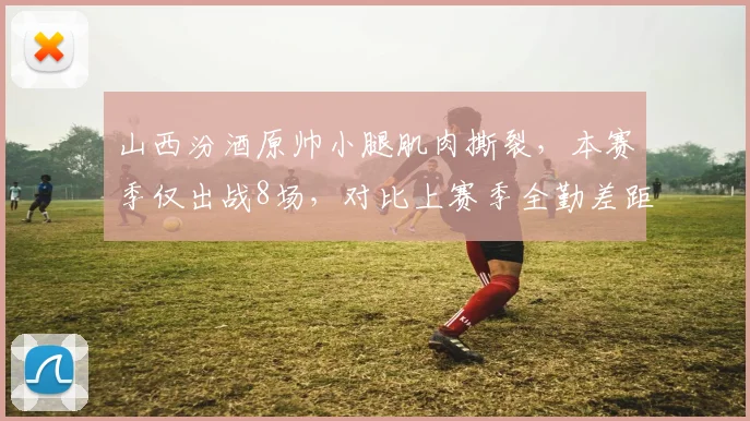 山西汾酒原帅小腿肌肉撕裂，本赛季仅出战8场，对比上赛季全勤差距显著